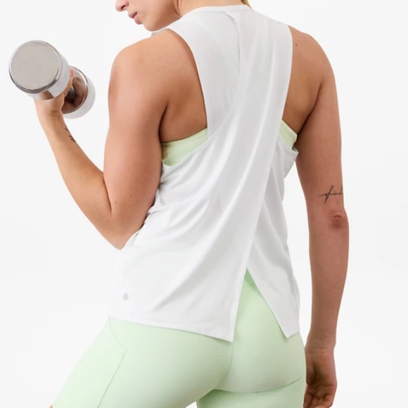Athleta SOLAR UPF TANK, White, M, New with Tag - Picture 1 of 6